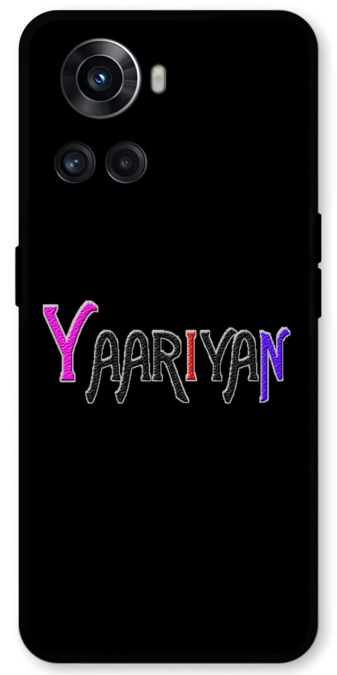 Yaariyan Unbreakable Metal Back Case Mobile Cover with 4 Side Protection and Soft TPU Sides for OnePlus 10R