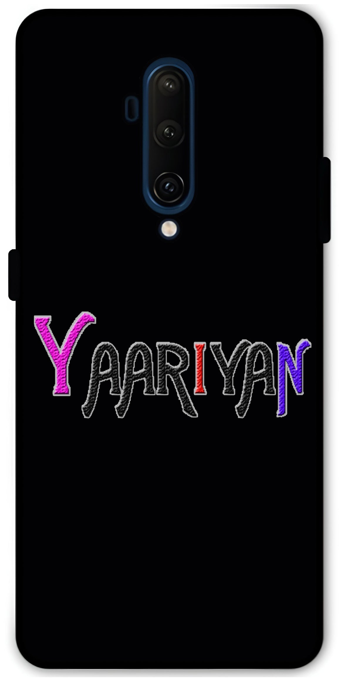 Yaariyan Unbreakable Metal Back Case Mobile Cover with 4 Side Protection and Soft TPU Sides for OnePlus 7T Pro