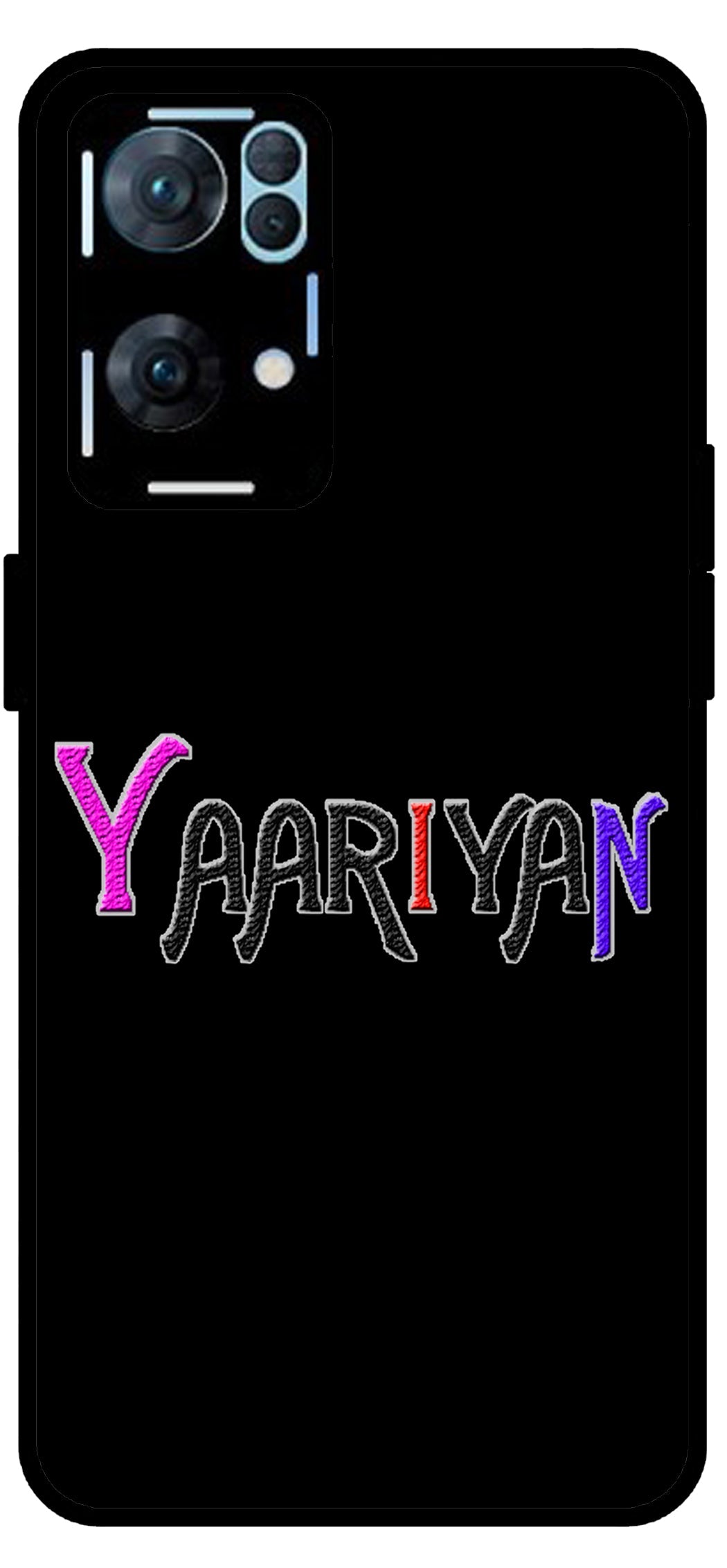 Yaariyan Unbreakable Metal Back Case Mobile Cover with 4 Side Protection and Soft TPU Sides for Oppo Reno 7 Pro 5G