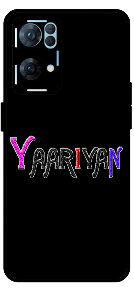 Yaariyan Unbreakable Metal Back Case Mobile Cover with 4 Side Protection and Soft TPU Sides for Oppo Reno 7 Pro 5G