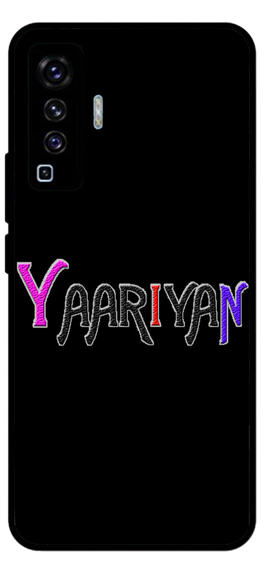 Yaariyan Unbreakable Metal Back Case Mobile Cover with 4 Side Protection and Soft TPU Sides for Vivo x50