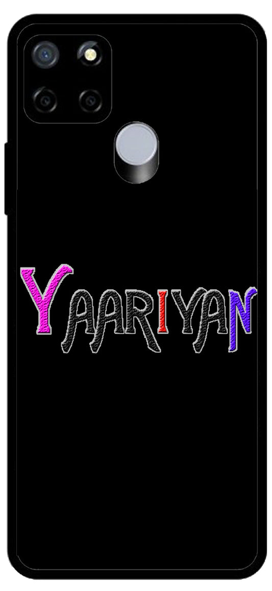 Yaariyan Unbreakable Metal Back Case Mobile Cover with 4 Side Protection and Soft TPU Sides for Realme C15