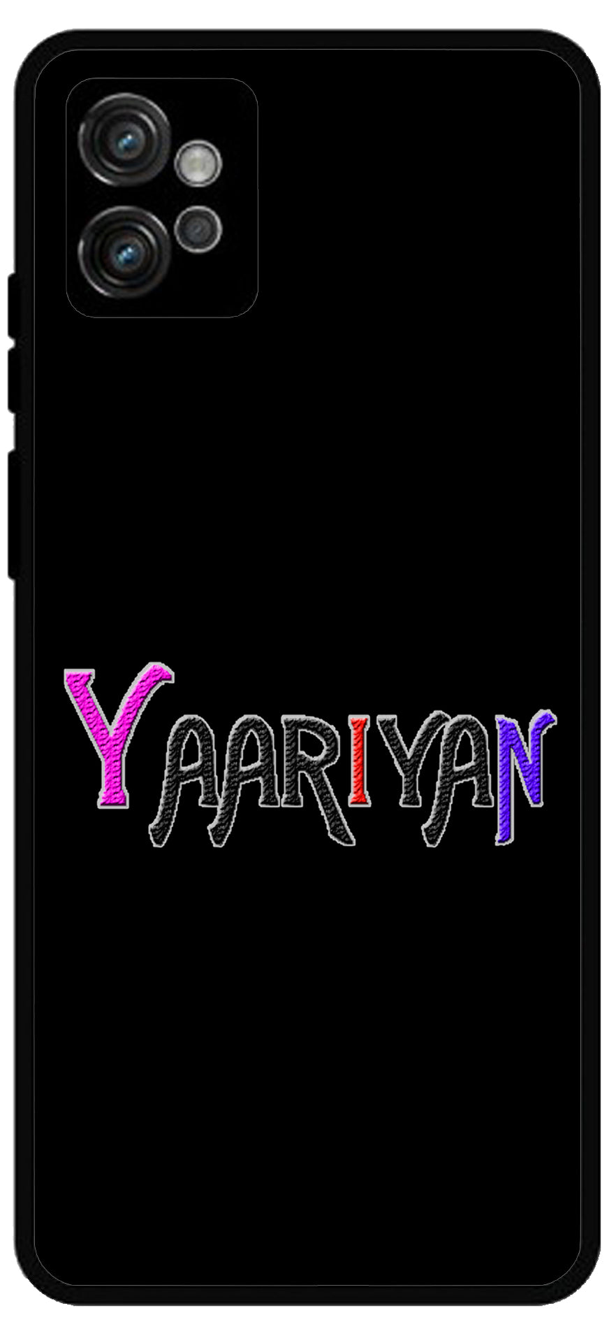 Yaariyan Unbreakable Metal Back Case Mobile Cover with 4 Side Protection and Soft TPU Sides for Moto G32