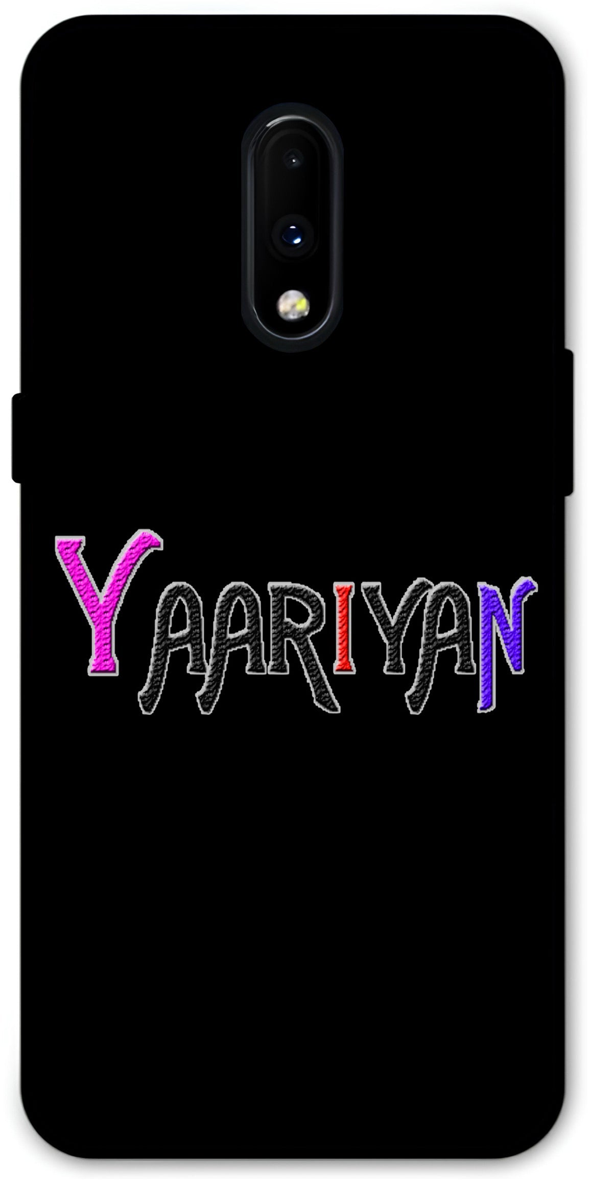 Yaariyan Unbreakable Metal Back Case Mobile Cover with 4 Side Protection and Soft TPU Sides for OnePlus7