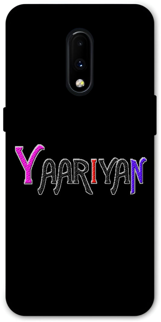 Yaariyan Unbreakable Metal Back Case Mobile Cover with 4 Side Protection and Soft TPU Sides for OnePlus7