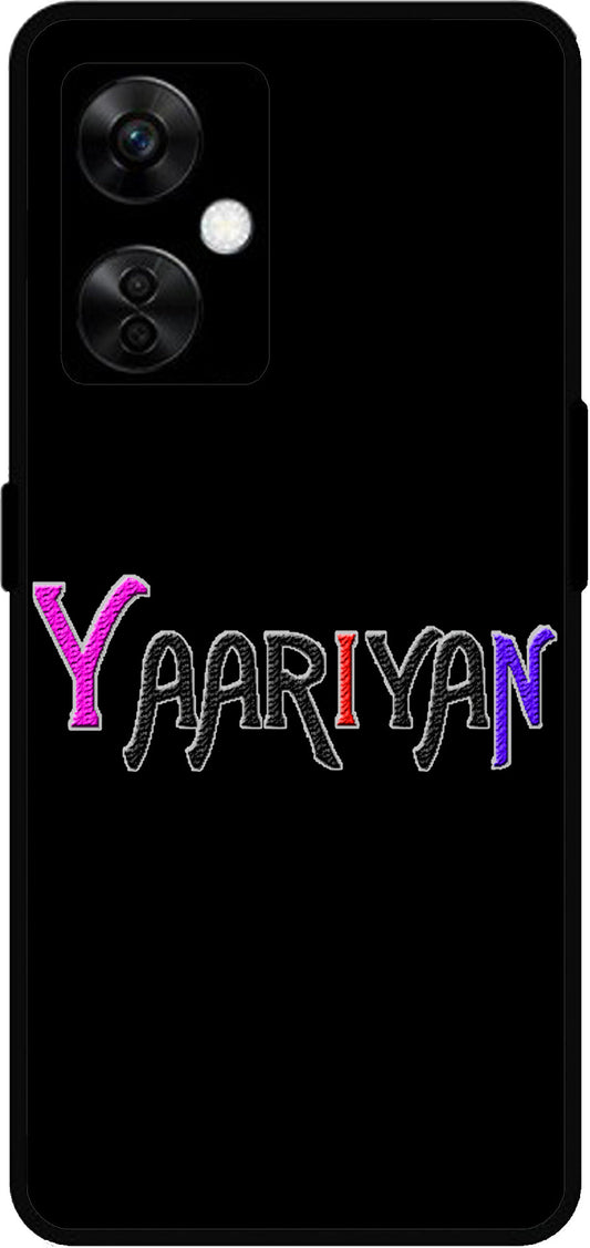 Yaariyan Unbreakable Metal Back Case Mobile Cover with 4 Side Protection and Soft TPU Sides for OnePlus Nord CE3 Lite