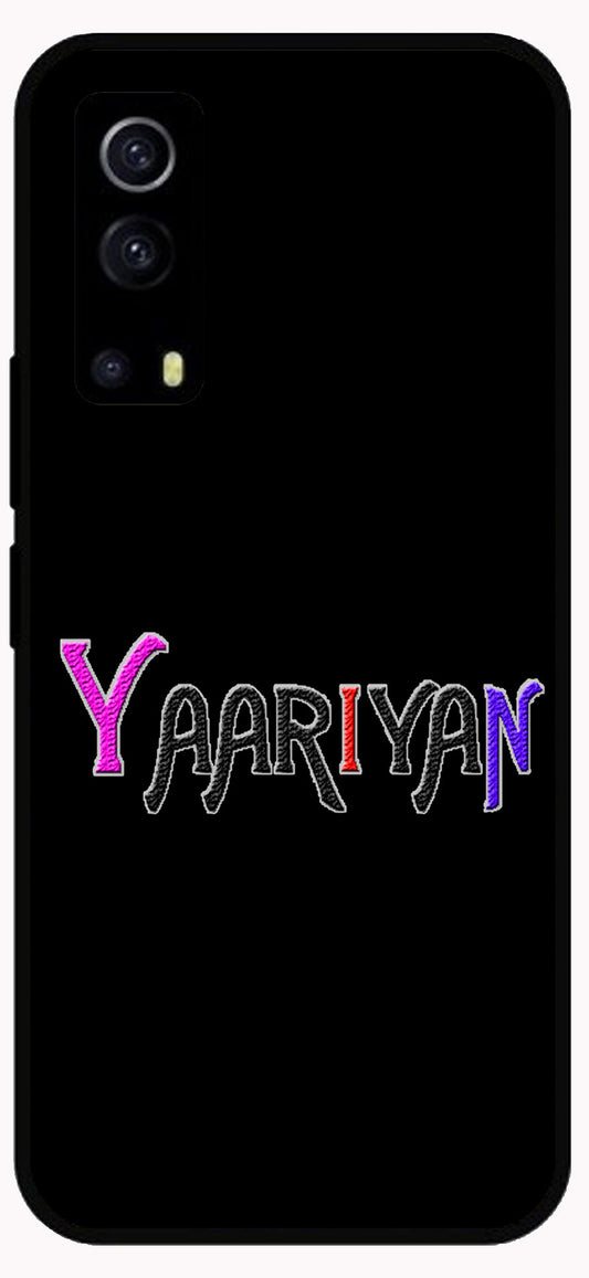 Yaariyan Unbreakable Metal Back Case Mobile Cover with 4 Side Protection and Soft TPU Sides for Vivo iQ00 Z3