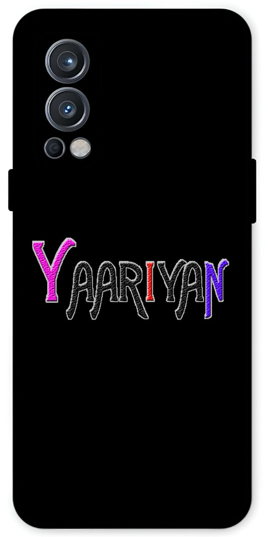 Yaariyan Unbreakable Metal Back Case Mobile Cover with 4 Side Protection and Soft TPU Sides for OnePlus Nord 2