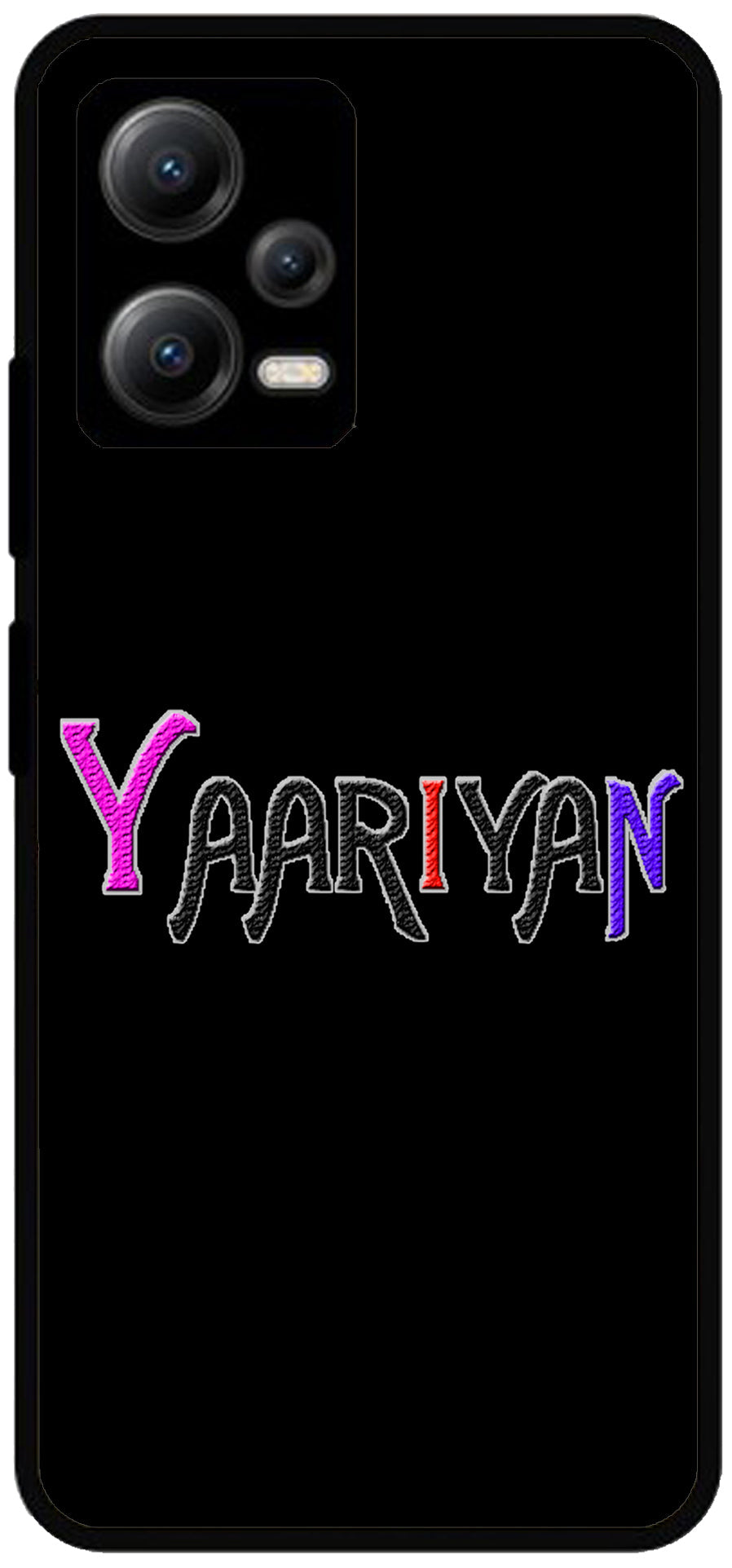 Yaariyan Unbreakable Metal Back Case Mobile Cover with 4 Side Protection and Soft TPU Sides for Redmi note 12 5G