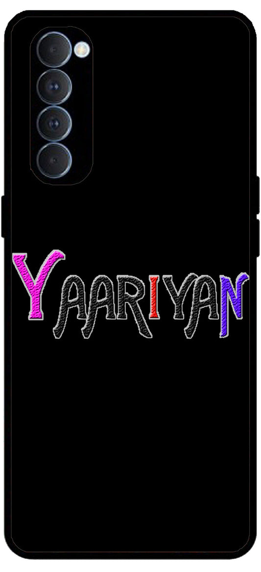 Yaariyan Unbreakable Metal Back Case Mobile Cover with 4 Side Protection and Soft TPU Sides for RENO4 PRO