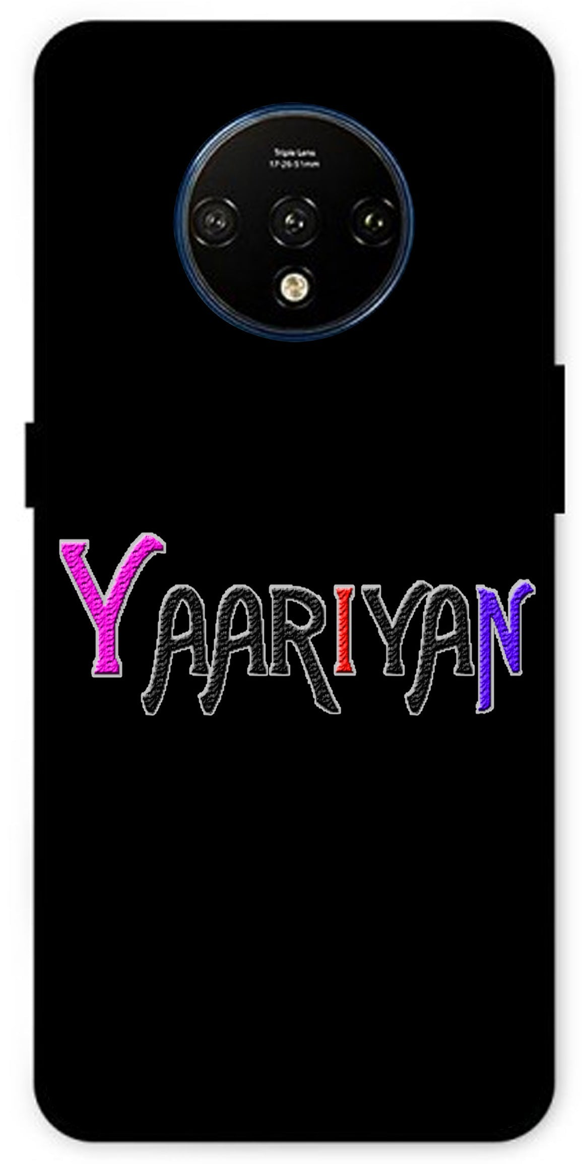 Yaariyan Unbreakable Metal Back Case Mobile Cover with 4 Side Protection and Soft TPU Sides for OnePlus7T