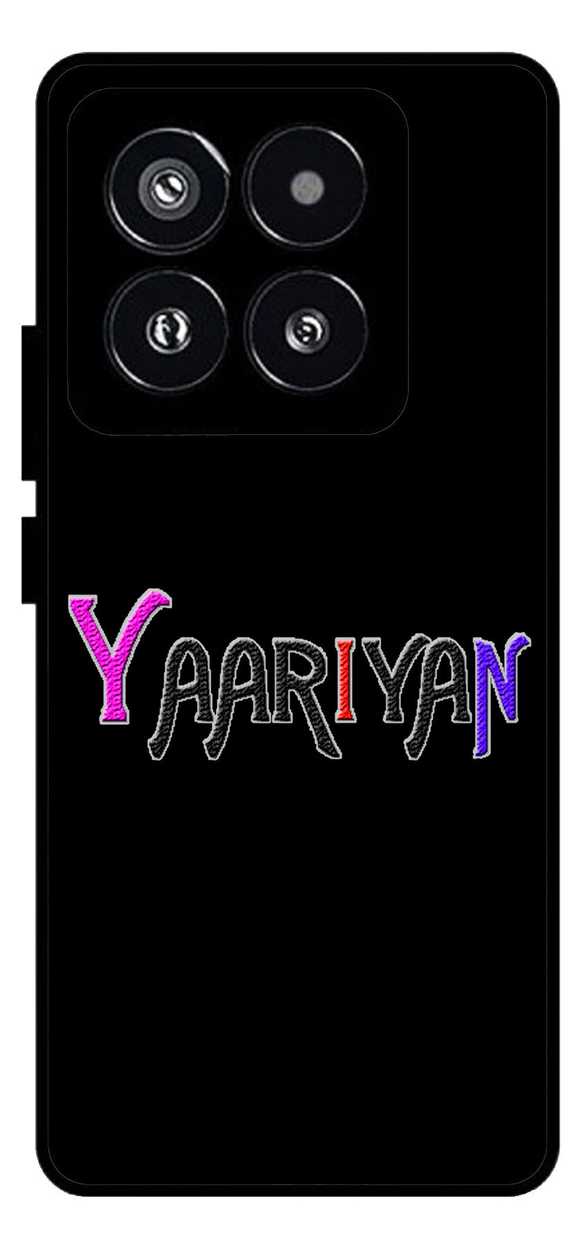 Yaariyan Unbreakable Metal Back Case Mobile Cover with 4 Side Protection and Soft TPU Sides for Xiaomi 14 Pro