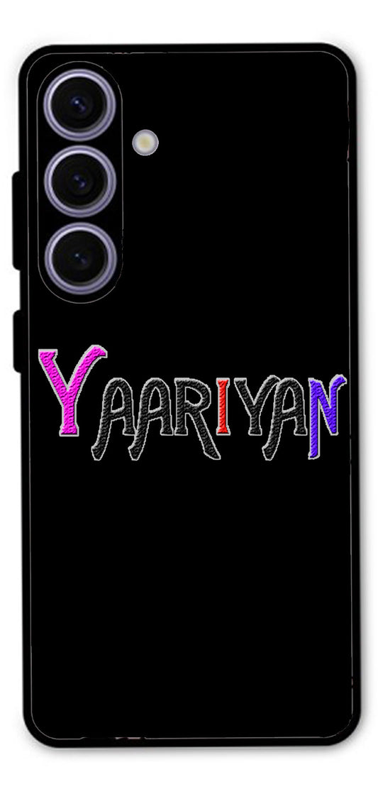 Yaariyan Unbreakable Metal Back Case Mobile Cover with 4 Side Protection and Soft TPU Sides for Samsung s24