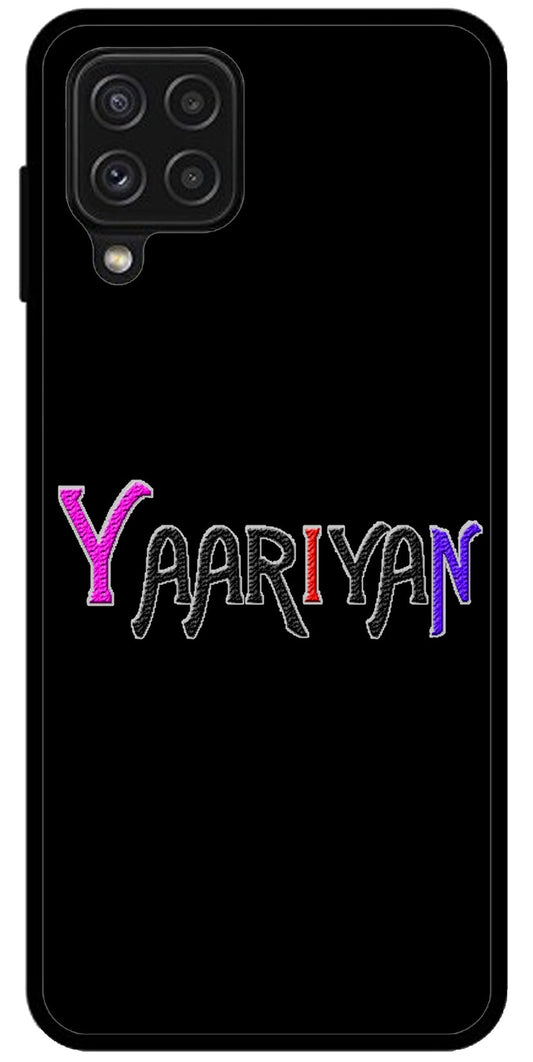 Yaariyan Unbreakable Metal Back Case Mobile Cover with 4 Side Protection and Soft TPU Sides for Samsung A22