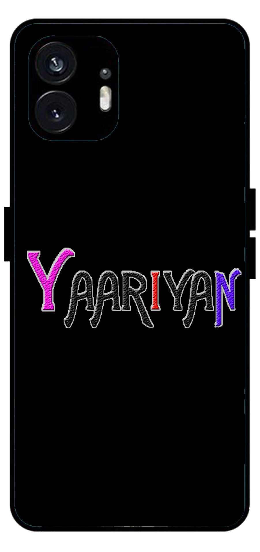 Yaariyan Unbreakable Metal Back Case Mobile Cover with 4 Side Protection and Soft TPU Sides for Nothing Phone 2