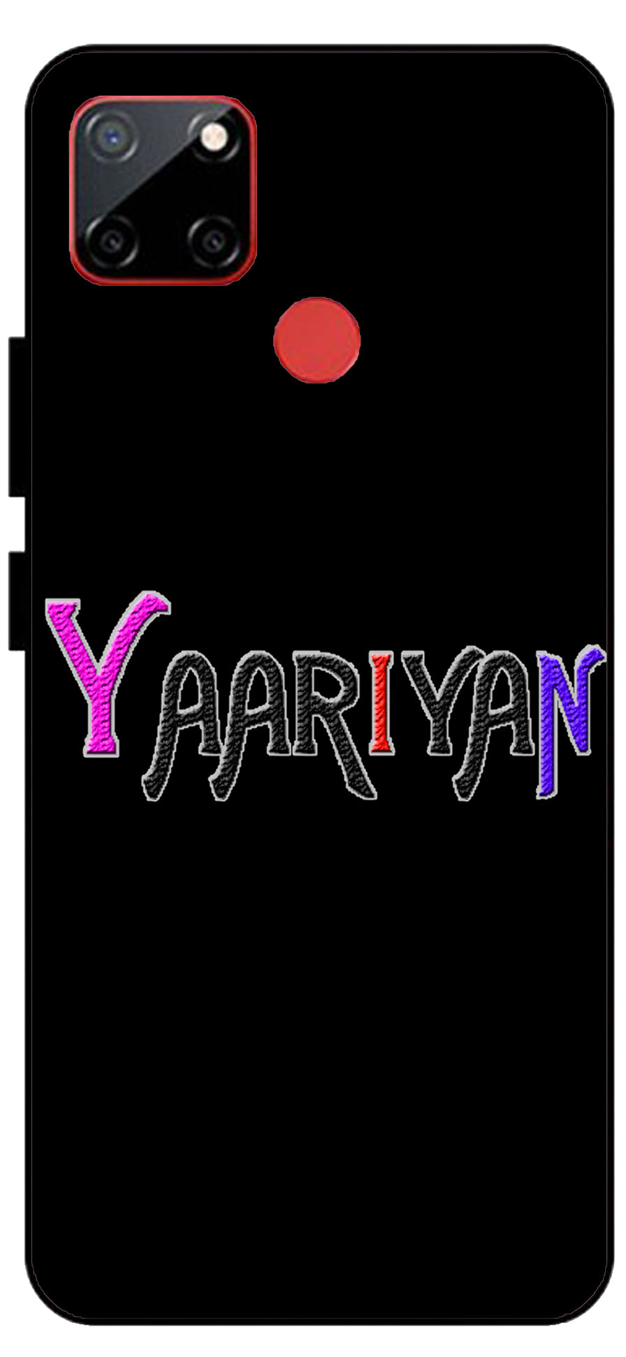 Yaariyan Unbreakable Metal Back Case Mobile Cover with 4 Side Protection and Soft TPU Sides for Realme C12