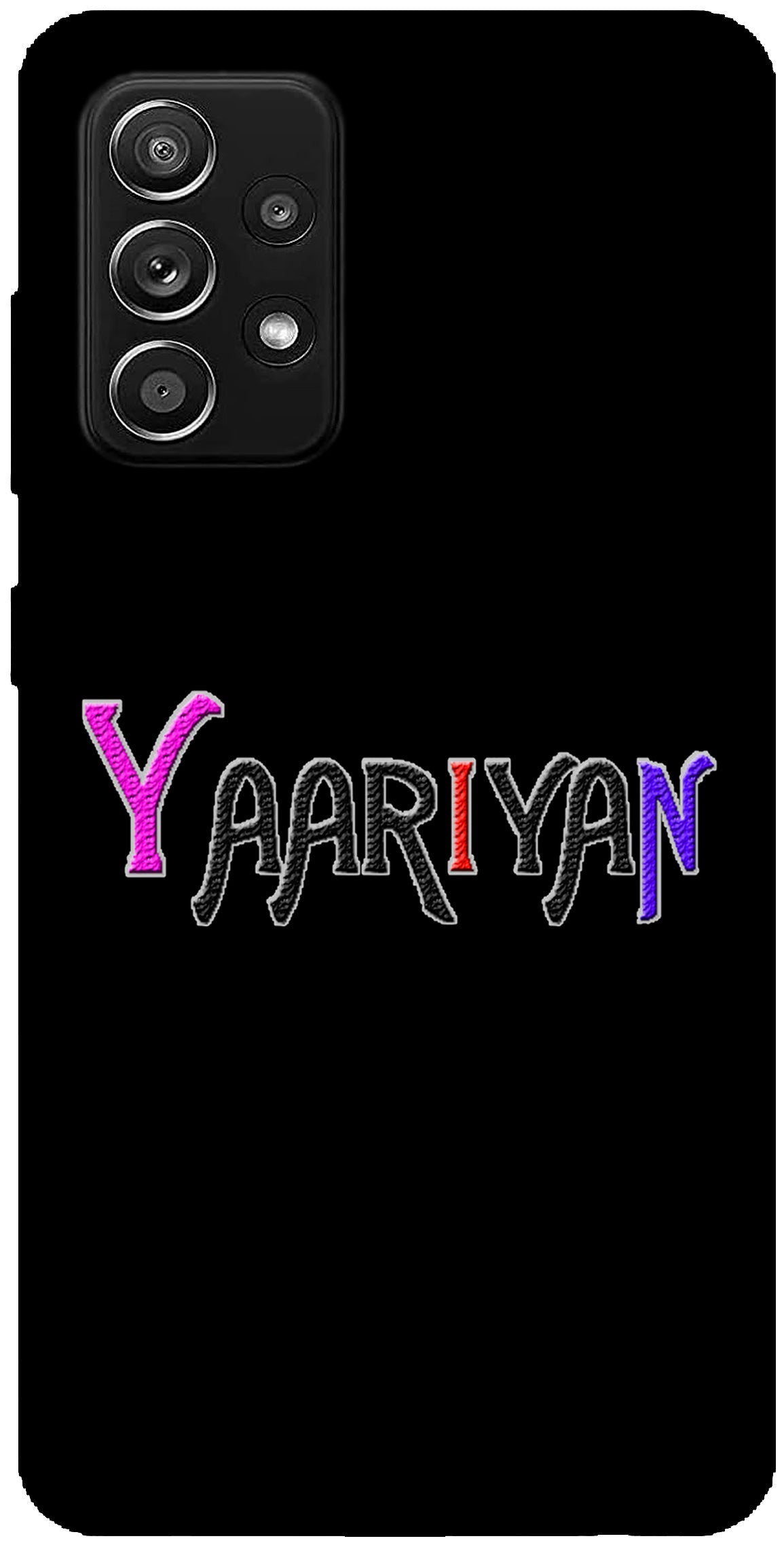 Yaariyan Unbreakable Metal Back Case Mobile Cover with 4 Side Protection and Soft TPU Sides for SAMSUNG A52