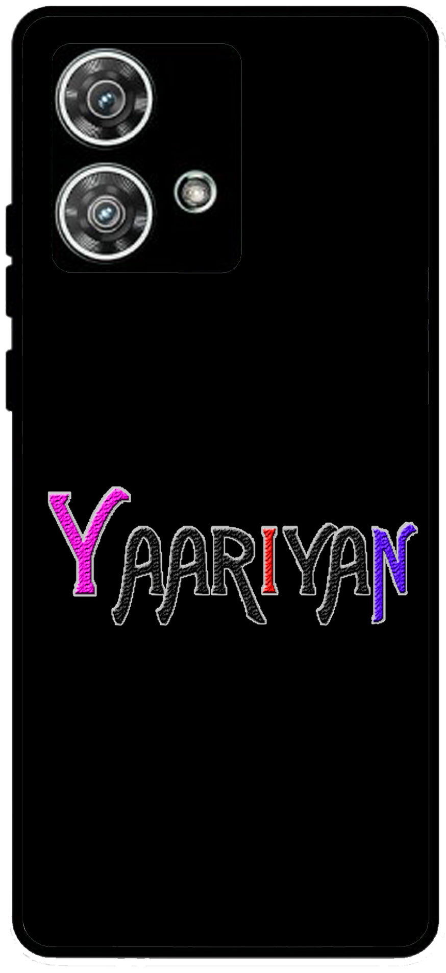 Yaariyan Unbreakable Metal Back Case Mobile Cover with 4 Side Protection and Soft TPU Sides for Moto edge 40 Neo New