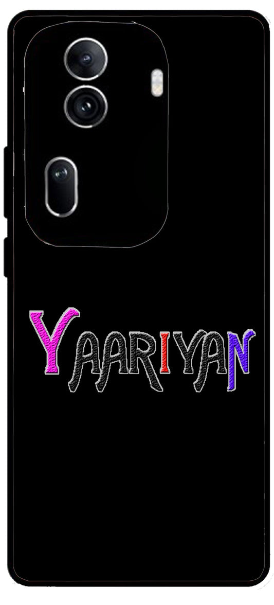 Yaariyan Unbreakable Metal Back Case Mobile Cover with 4 Side Protection and Soft TPU Sides for Oppo Reno 11 pro