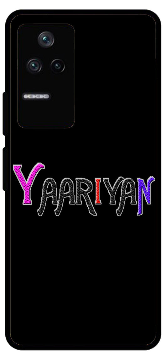 Yaariyan Unbreakable Metal Back Case Mobile Cover with 4 Side Protection and Soft TPU Sides for Poco F4