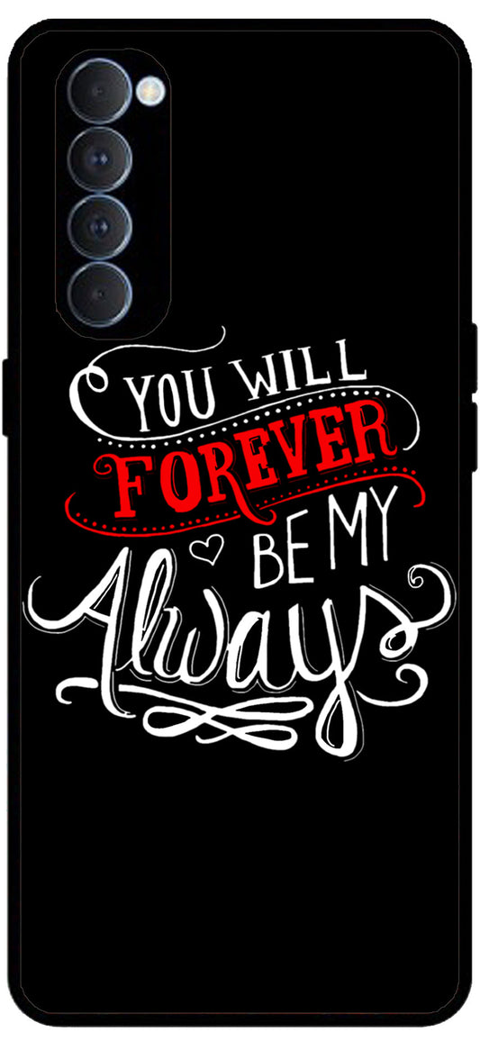 Be My Always Unbreakable Metal Back Case Mobile Cover with 4 Side Protection and Soft TPU Sides for RENO4 PRO