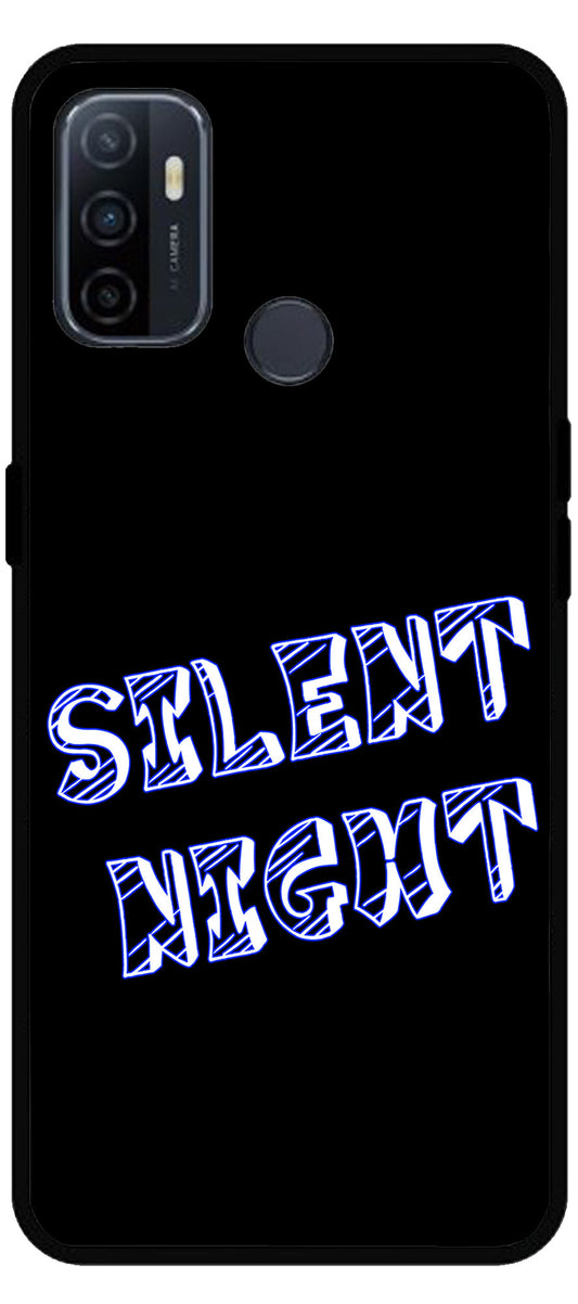 Silent Night Unbreakable Metal Back Case Mobile Cover with 4 Side Protection and Soft TPU Sides for Oppo A53