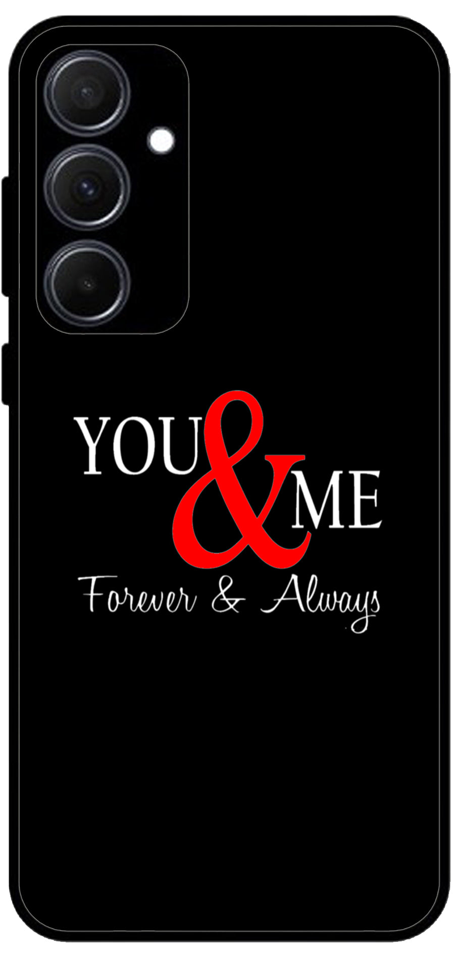 You and Me Unbreakable Metal Back Case Mobile Cover with 4 Side Protection and Soft TPU Sides for Samsung A35 5g NEW