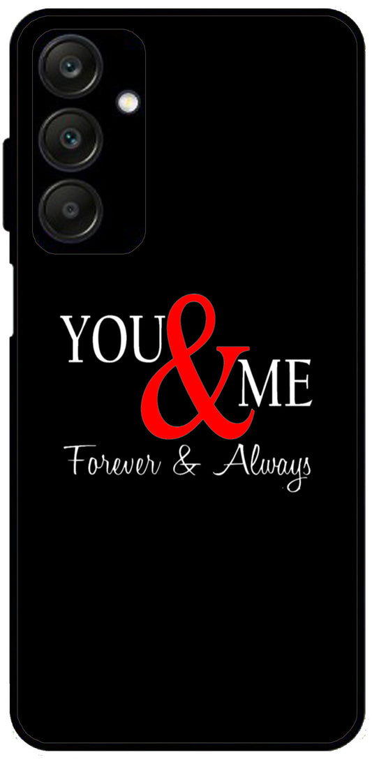 You and Me Unbreakable Metal Back Case Mobile Cover with 4 Side Protection and Soft TPU Sides for Samsung A25 5G NEW