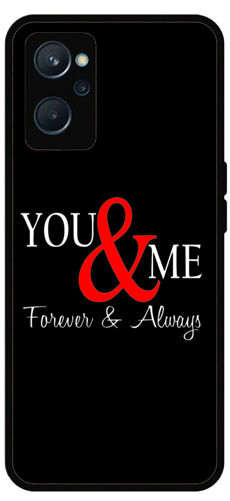 You and Me Unbreakable Metal Back Case Mobile Cover with 4 Side Protection and Soft TPU Sides for Vivo 9I