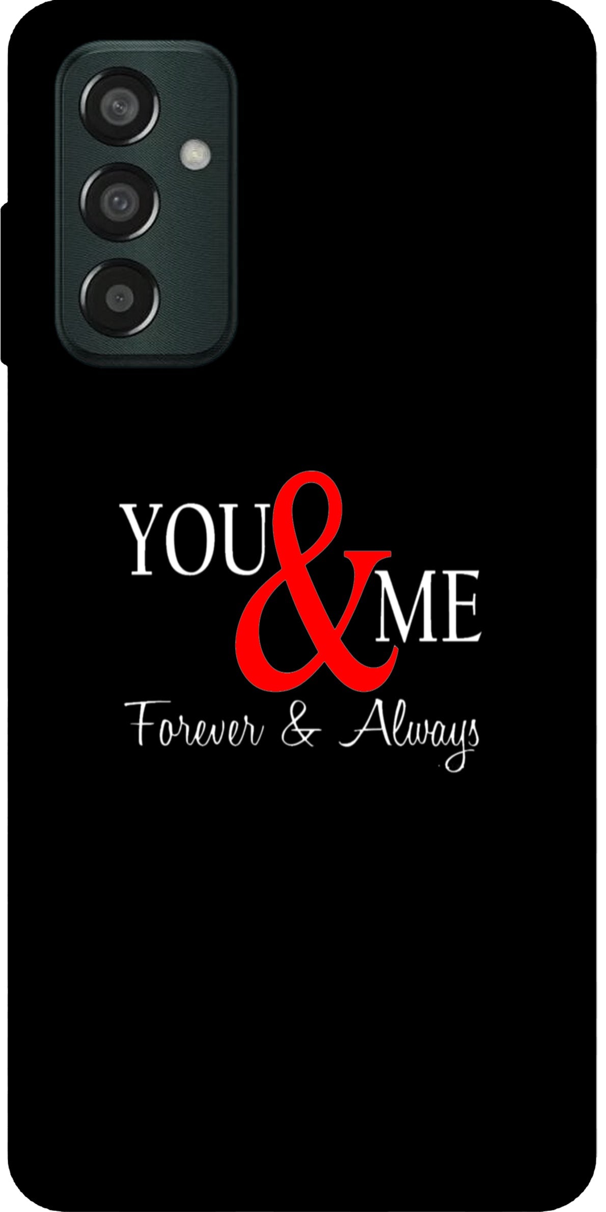 You and Me Unbreakable Metal Back Case Mobile Cover with 4 Side Protection and Soft TPU Sides for SAMSUNG F13