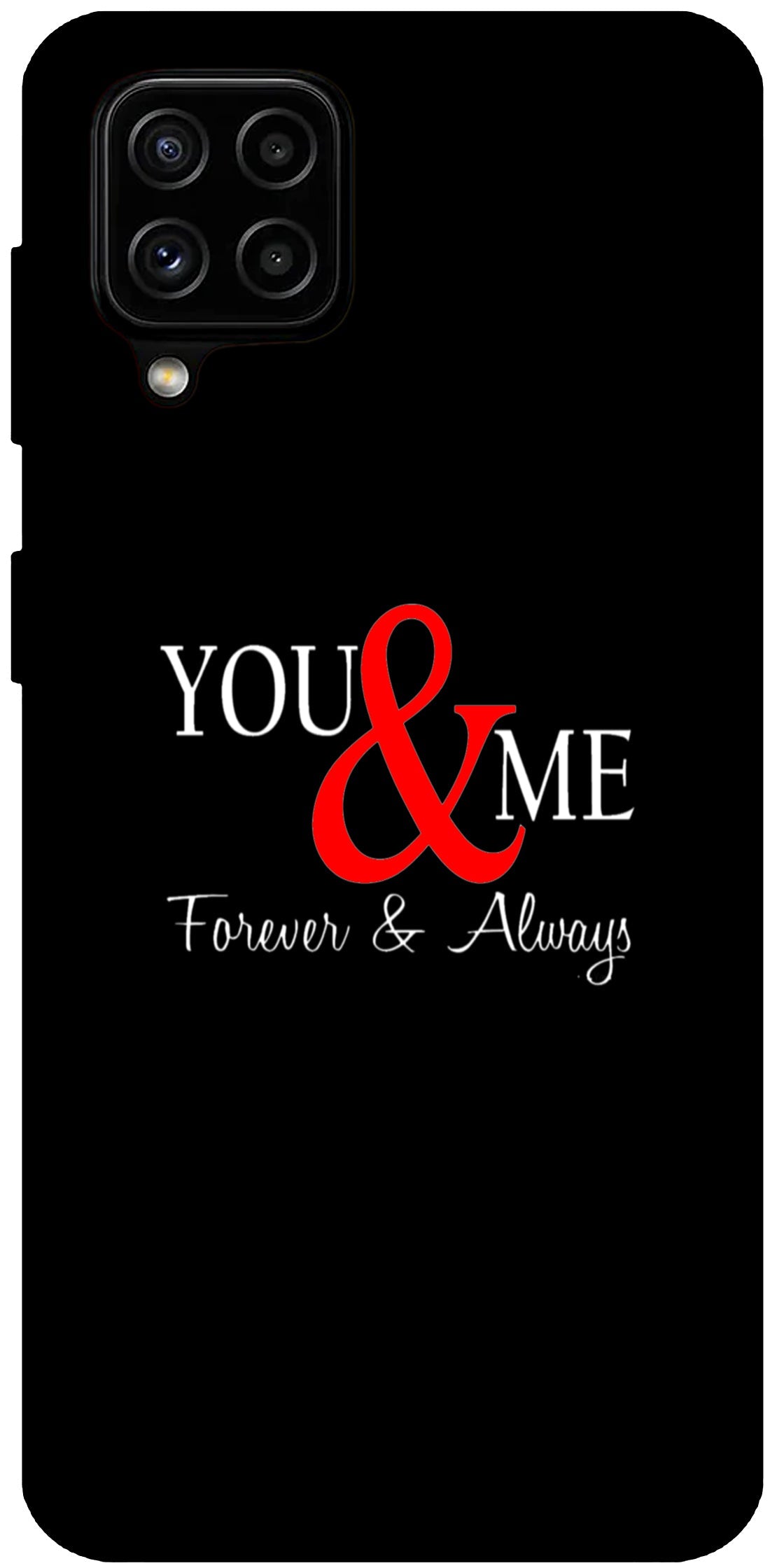 You and Me Unbreakable Metal Back Case Mobile Cover with 4 Side Protection and Soft TPU Sides for SAMSUNG F22