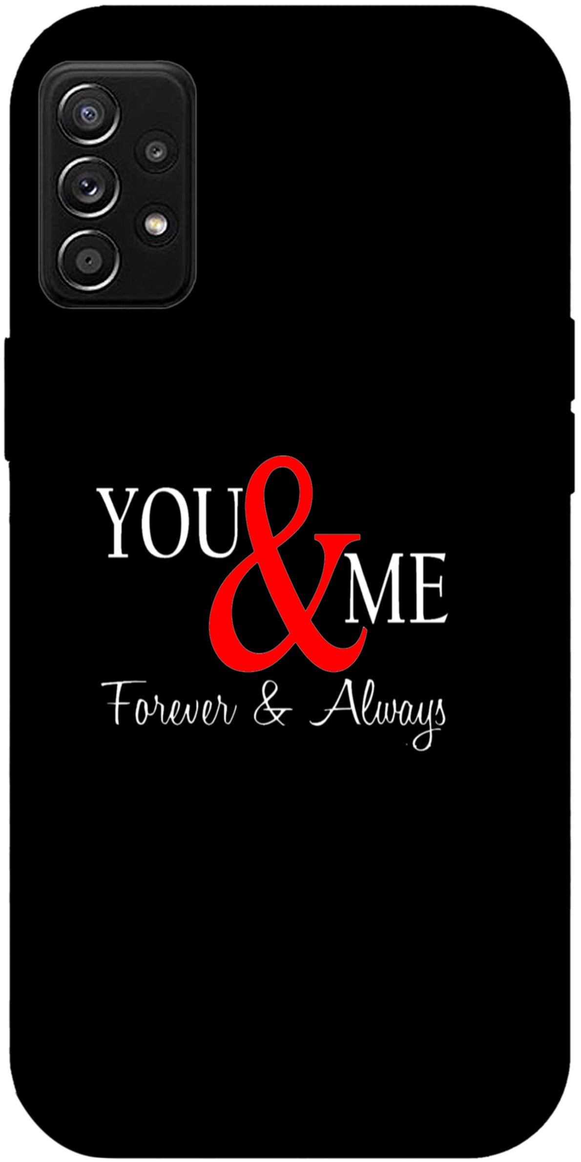 You and Me Unbreakable Metal Back Case Mobile Cover with 4 Side Protection and Soft TPU Sides for SAMSUNG A73