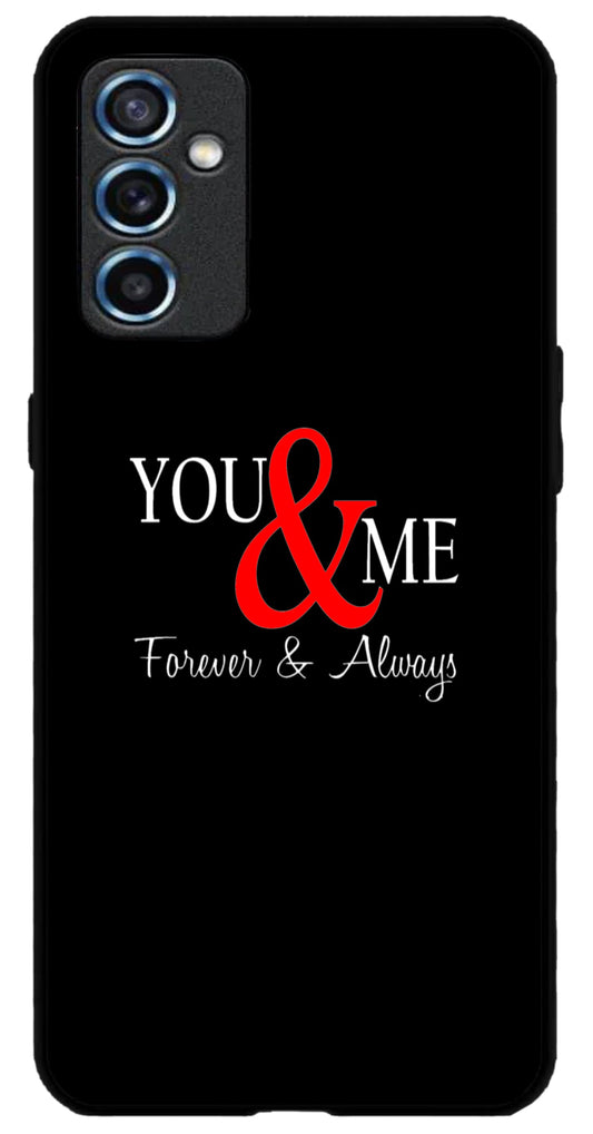 You and Me Unbreakable Metal Back Case Mobile Cover with 4 Side Protection and Soft TPU Sides for SAMSUNG M52