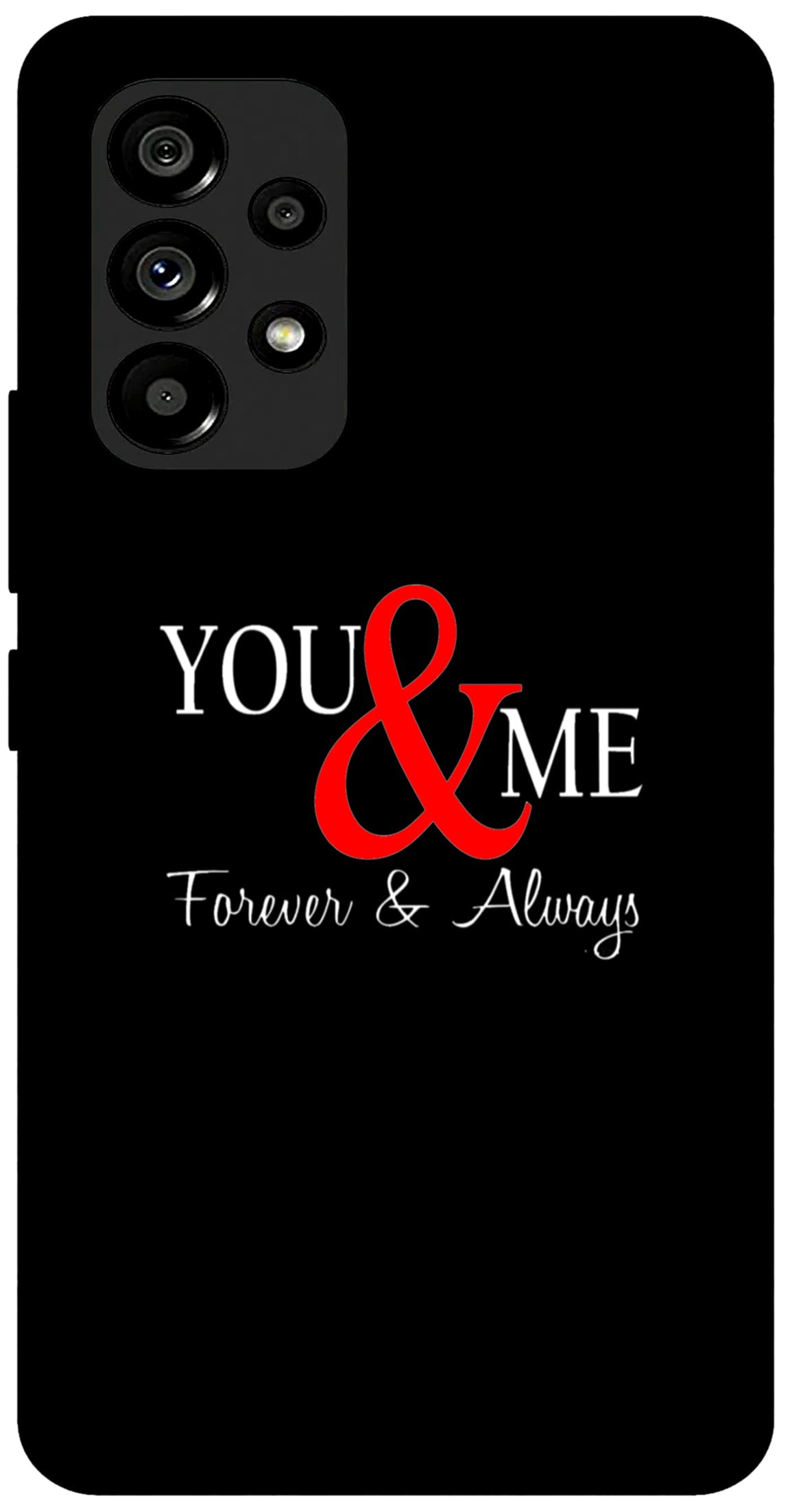 You and Me Unbreakable Metal Back Case Mobile Cover with 4 Side Protection and Soft TPU Sides for SAMSUNG A53 5G