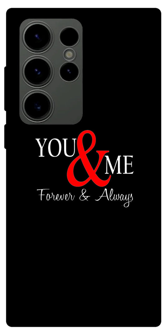 You and Me Unbreakable Metal Back Case Mobile Cover with 4 Side Protection and Soft TPU Sides for SAMSUNG S23 ULTRA