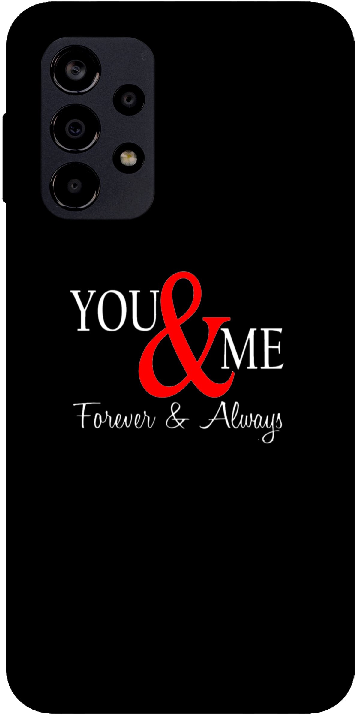 You and Me Unbreakable Metal Back Case Mobile Cover with 4 Side Protection and Soft TPU Sides for SAMSUNG F23