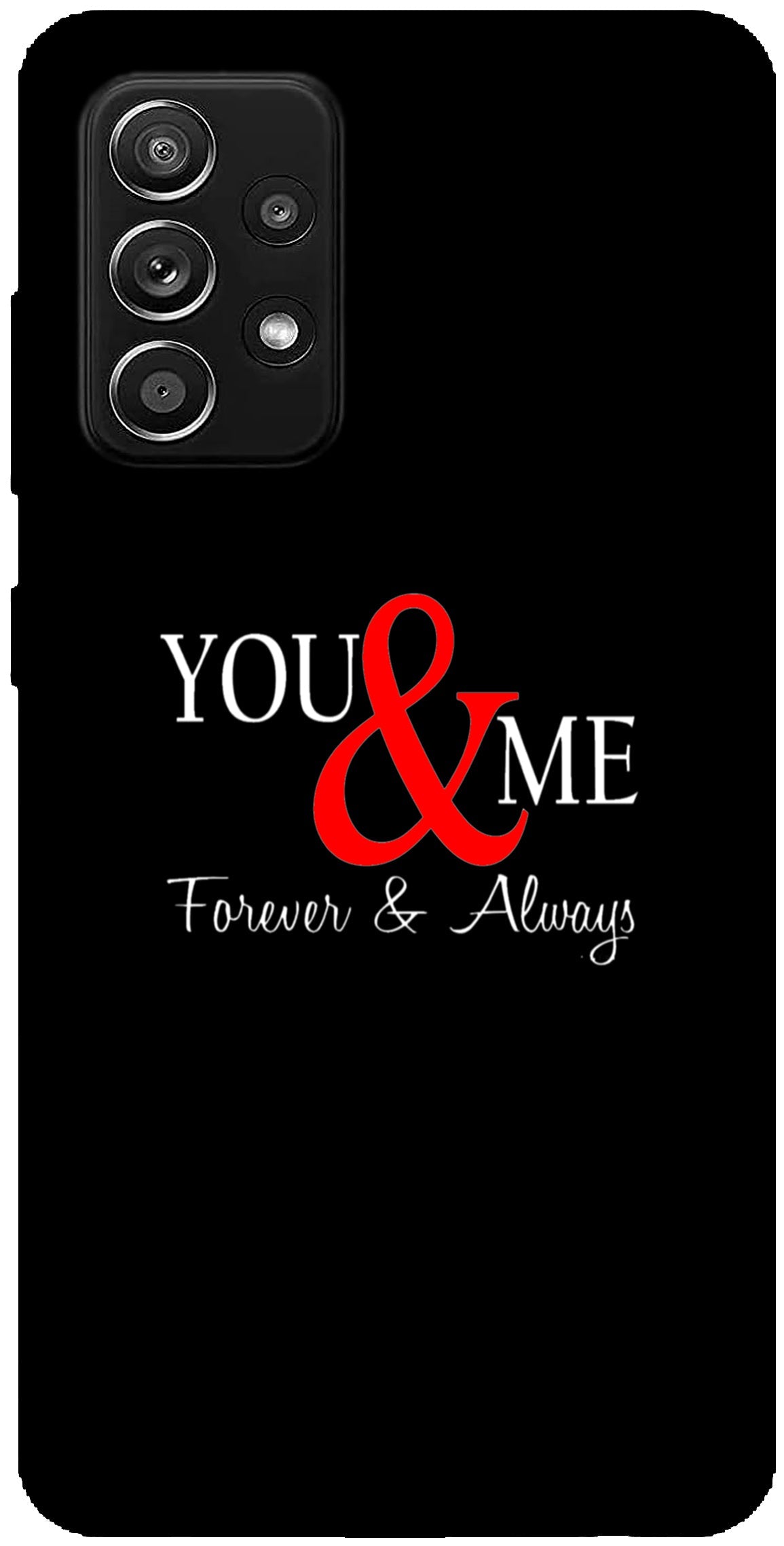 You and Me Unbreakable Metal Back Case Mobile Cover with 4 Side Protection and Soft TPU Sides for SAMSUNG A52