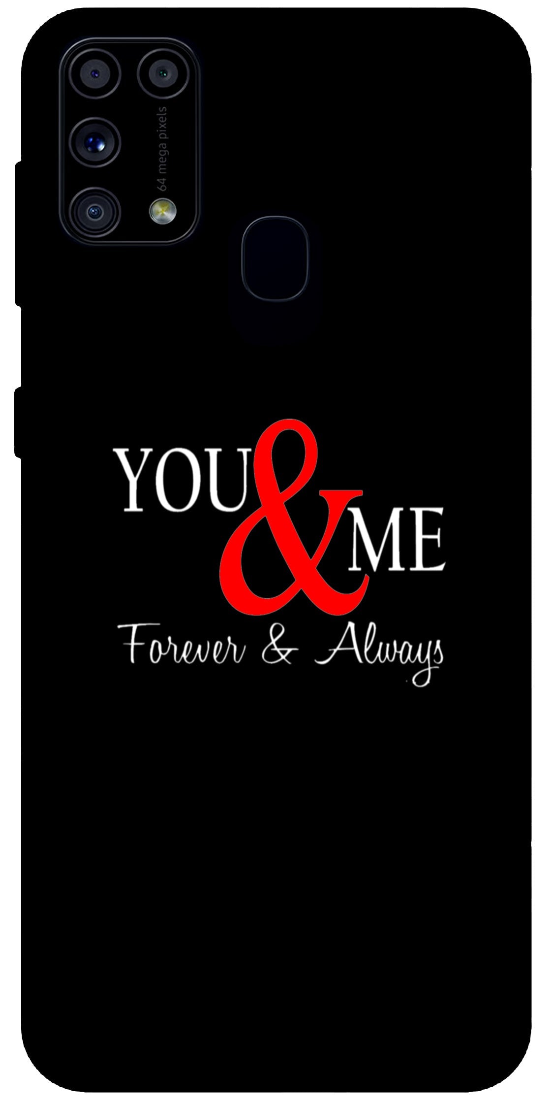 You and Me Unbreakable Metal Back Case Mobile Cover with 4 Side Protection and Soft TPU Sides for SAMSUNG M31