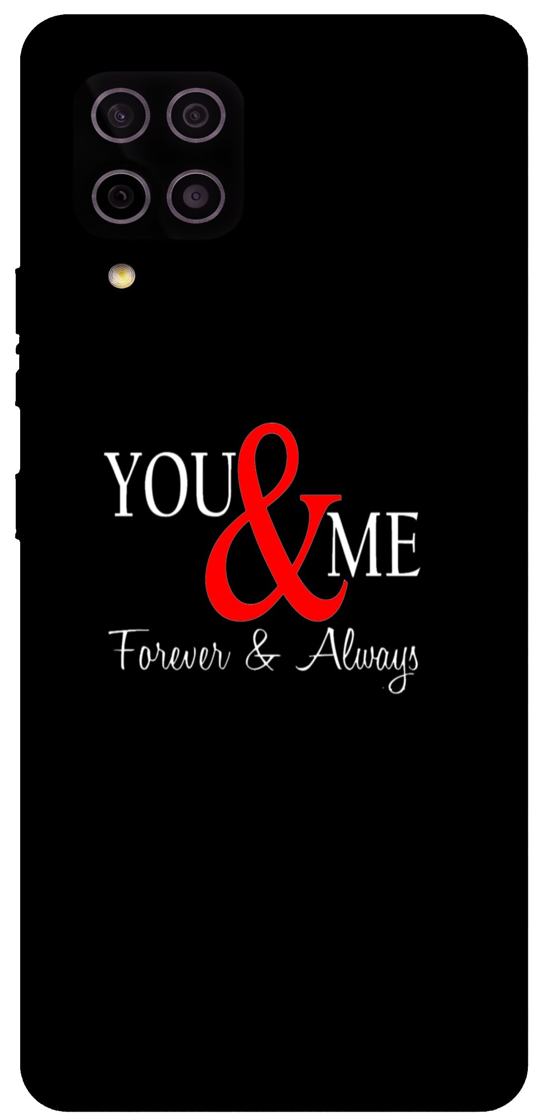 You and Me Unbreakable Metal Back Case Mobile Cover with 4 Side Protection and Soft TPU Sides for SAMSUNG M12