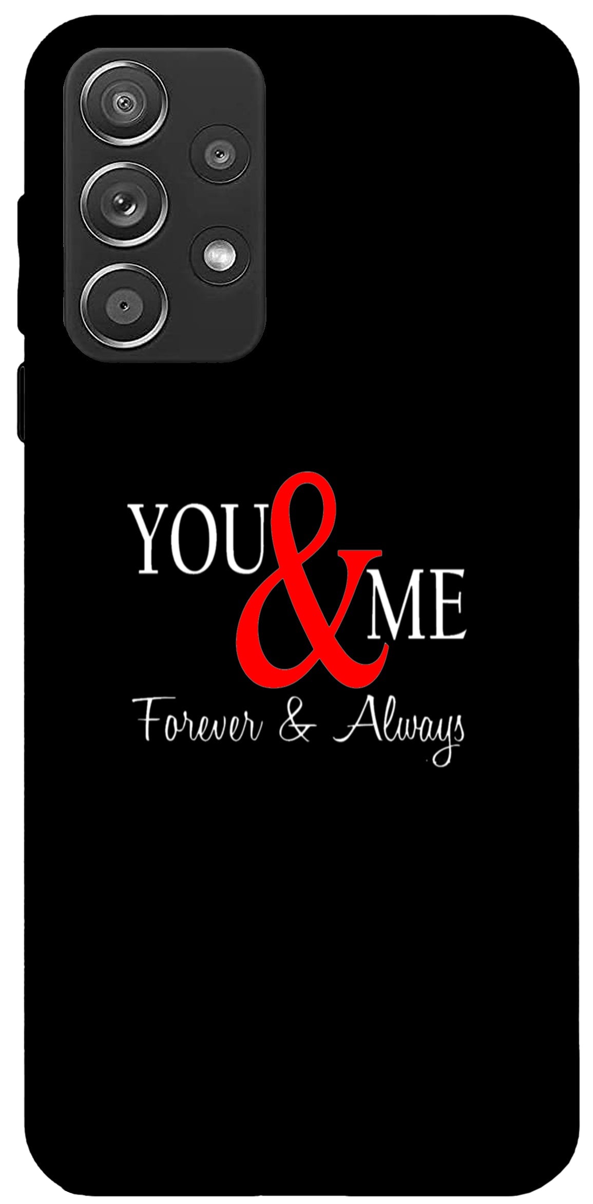 You and Me Unbreakable Metal Back Case Mobile Cover with 4 Side Protection and Soft TPU Sides for SAMSUNG A72