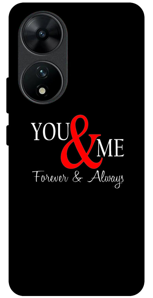 You and Me Unbreakable Metal Back Case Mobile Cover with 4 Side Protection and Soft TPU Sides for VIVO T2