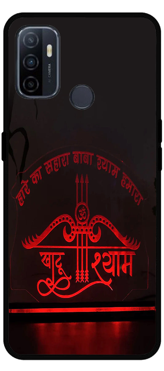 Haare Ka Sahara Baba Shyam Hamara Unbreakable Metal Back Case Mobile Cover with 4 Side Protection and Soft TPU Sides for Oppo A53