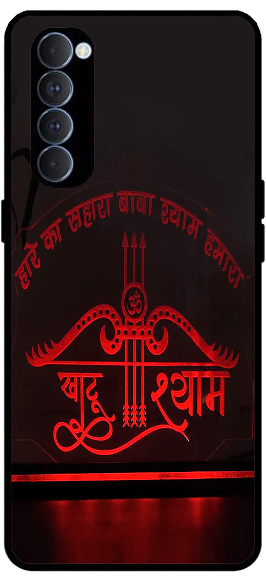 Haare Ka Sahara Baba Shyam Hamara Unbreakable Metal Back Case Mobile Cover with 4 Side Protection and Soft TPU Sides for Oppo Reno pro