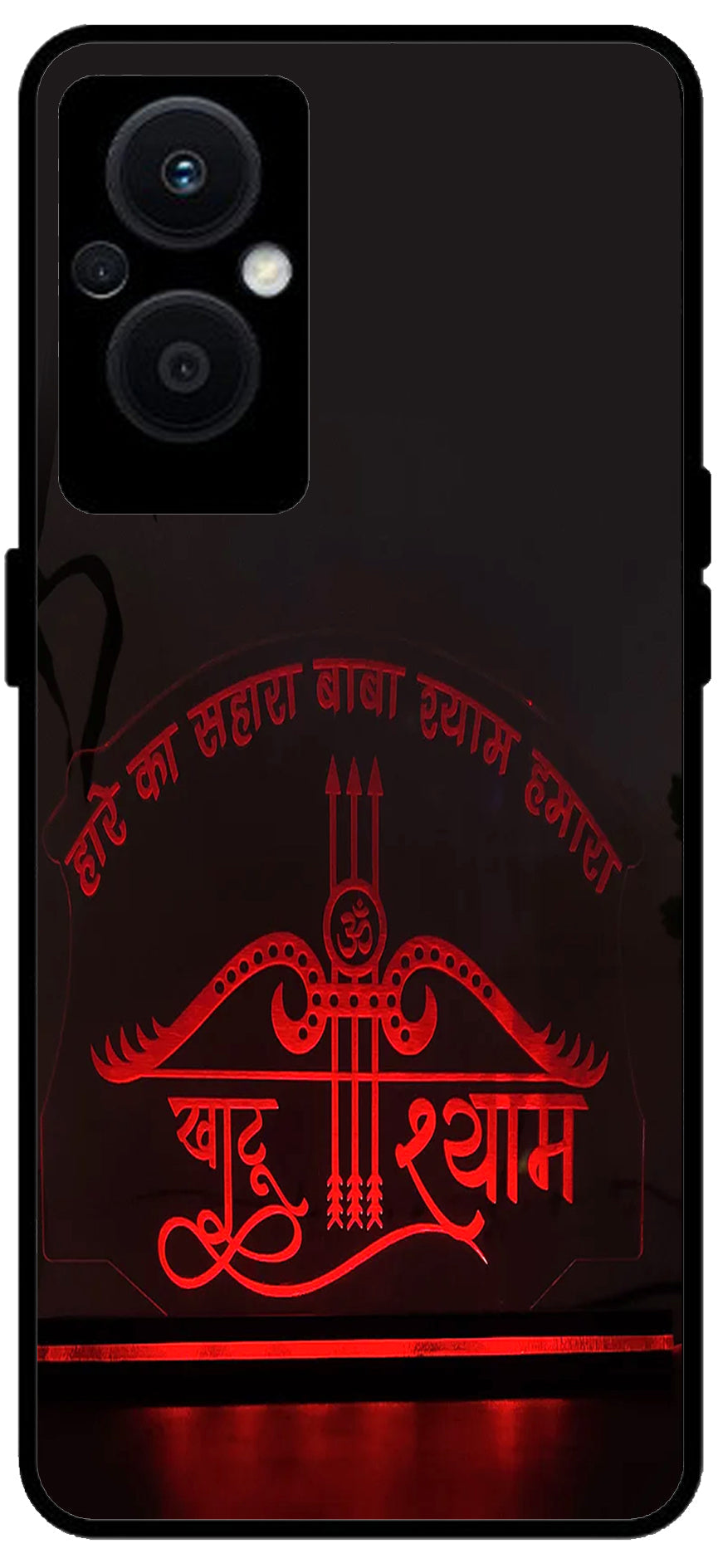 Haare Ka Sahara Baba Shyam Hamara Unbreakable Metal Back Case Mobile Cover with 4 Side Protection and Soft TPU Sides for OPPO F21 PRO 5G