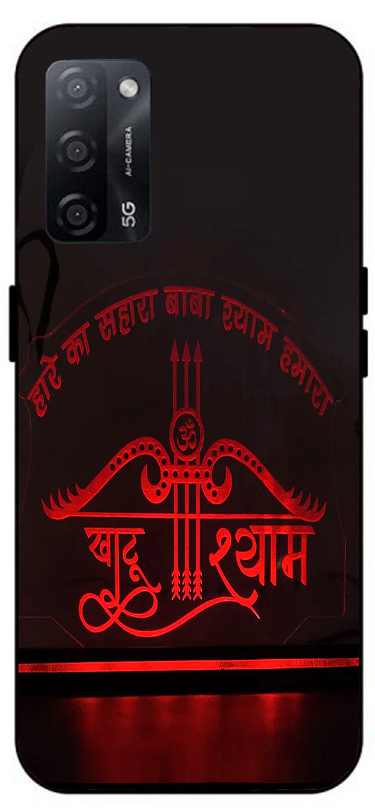 Haare Ka Sahara Baba Shyam Hamara Unbreakable Metal Back Case Mobile Cover with 4 Side Protection and Soft TPU Sides for Oppo A53s 5G