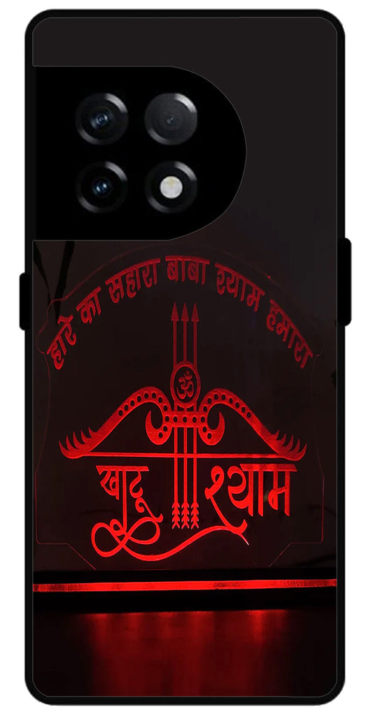 Haare Ka Sahara Baba Shyam Hamara Unbreakable Metal Back Case Mobile Cover with 4 Side Protection and Soft TPU Sides for OnePlus 11R