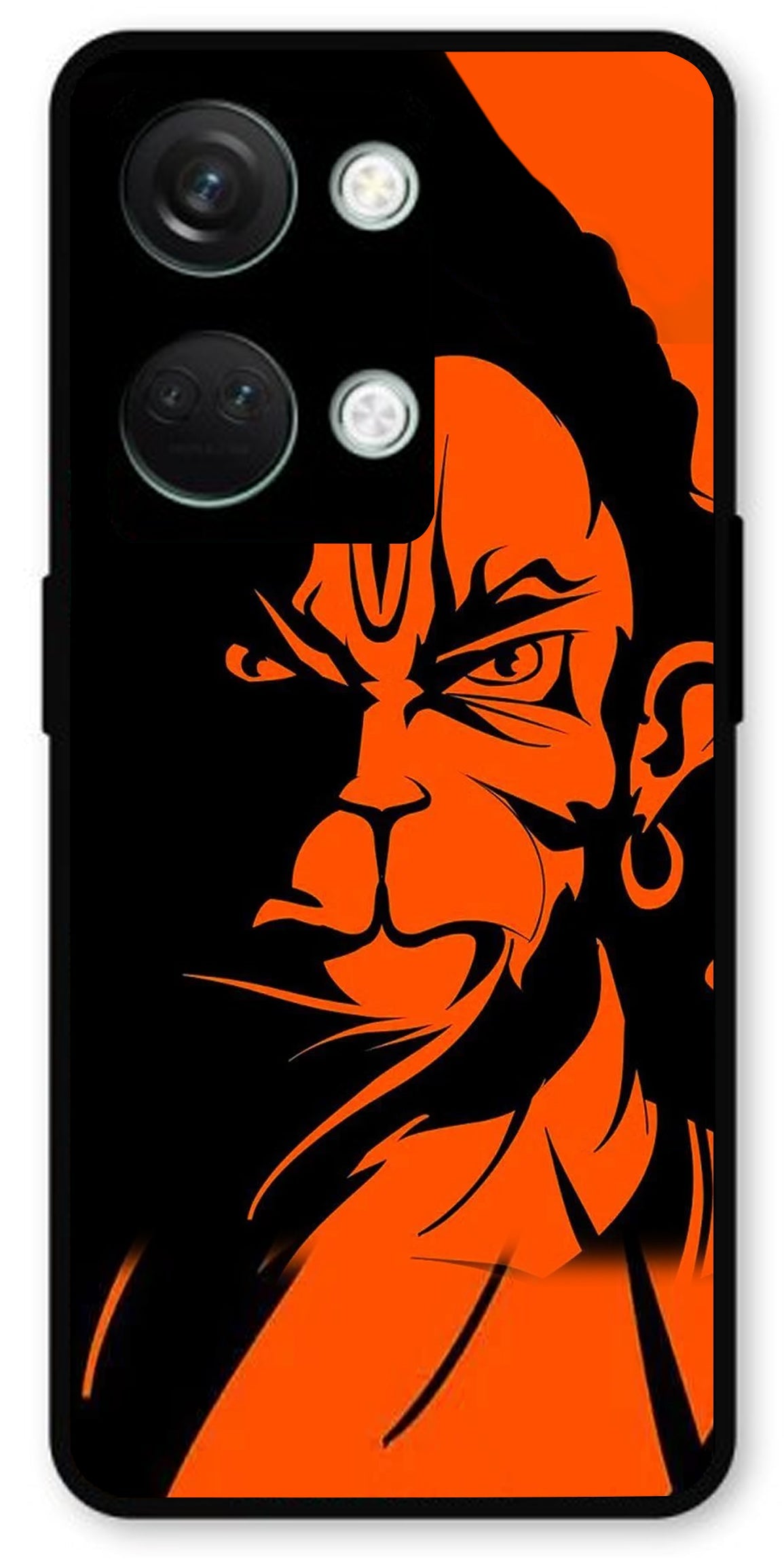 Hanuman ji Unbreakable Metal Back Case Mobile Cover with 4 Side Protection and Soft TPU Sides for OnePlus Nord 3