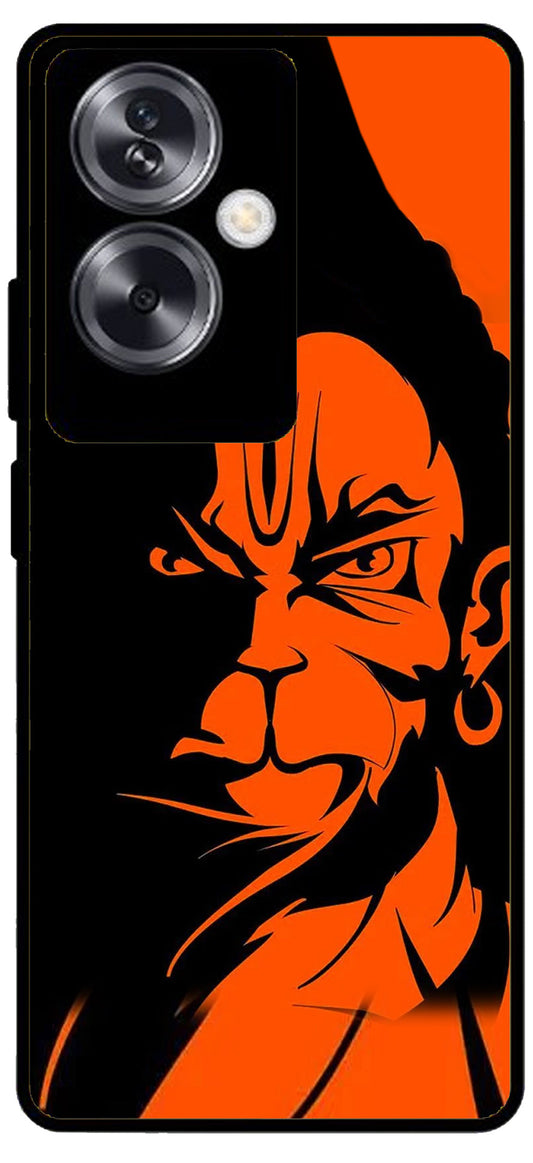 Hanuman ji Unbreakable Metal Back Case Mobile Cover with 4 Side Protection and Soft TPU Sides for Oppo A79 NEW