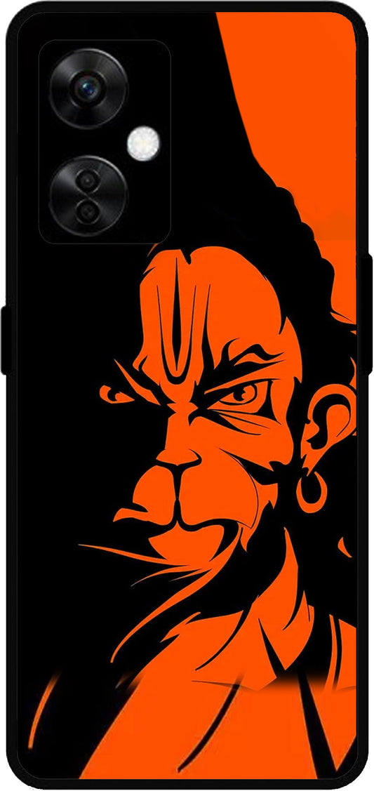 Hanuman ji Unbreakable Metal Back Case Mobile Cover with 4 Side Protection and Soft TPU Sides for OnePlus Nord CE3 Lite