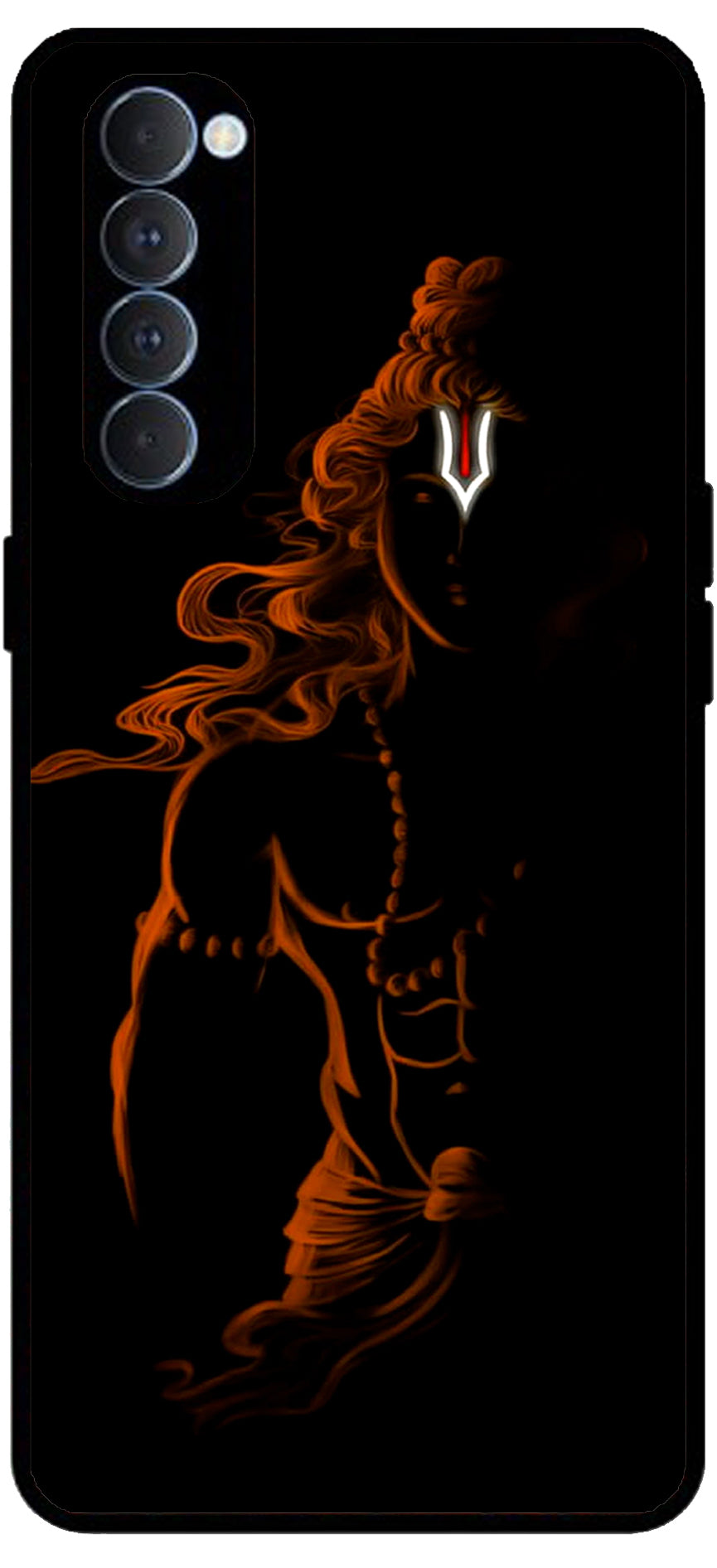 Lord Shree Ram Unbreakable Metal Back Case Mobile Cover with 4 Side Protection and Soft TPU Sides for RENO4 PRO